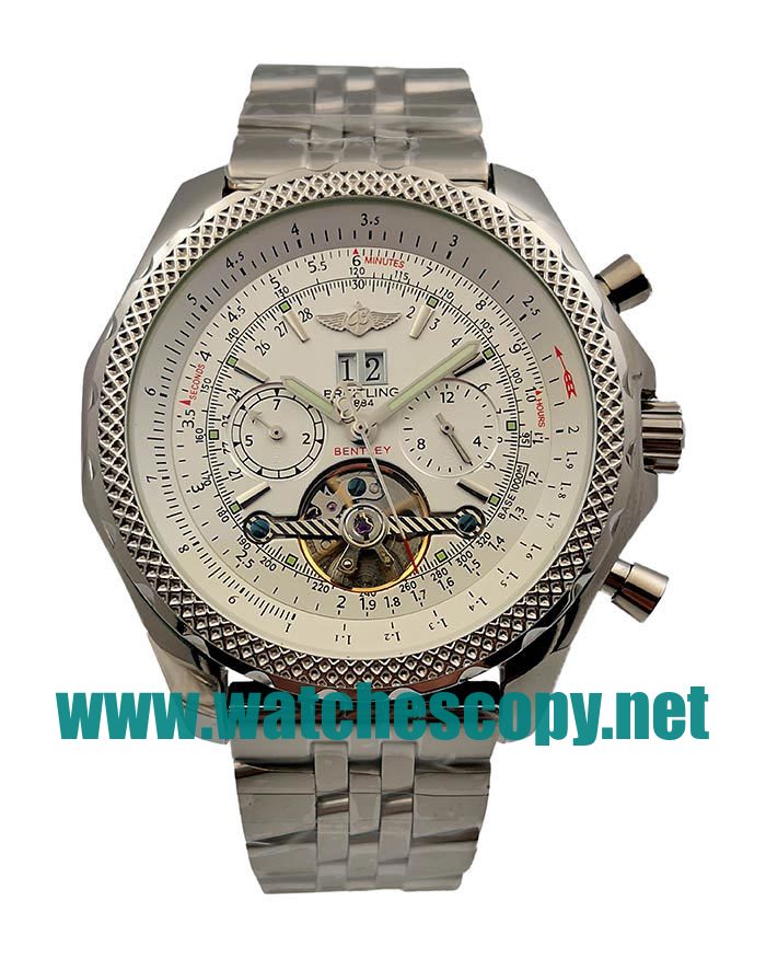 UK Cheap Breitling Bentley Mulliner Tourbillon Replica Watches With White Dials For Men